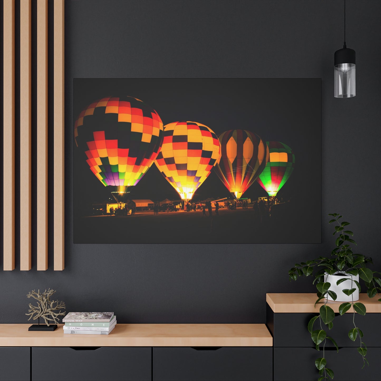 Four Colorful Hot Air Balloon Canvas