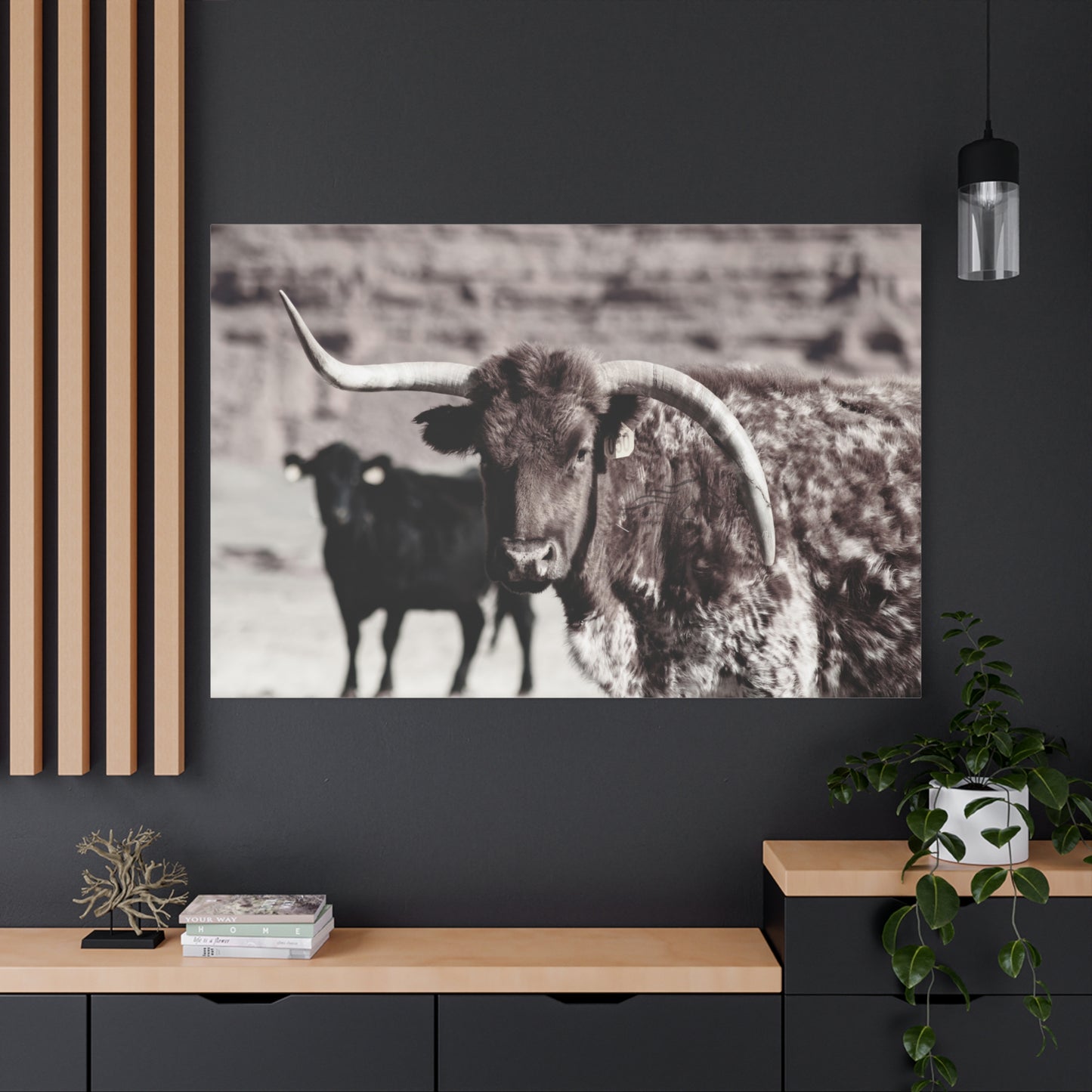 Rustic Longhorn Canvas