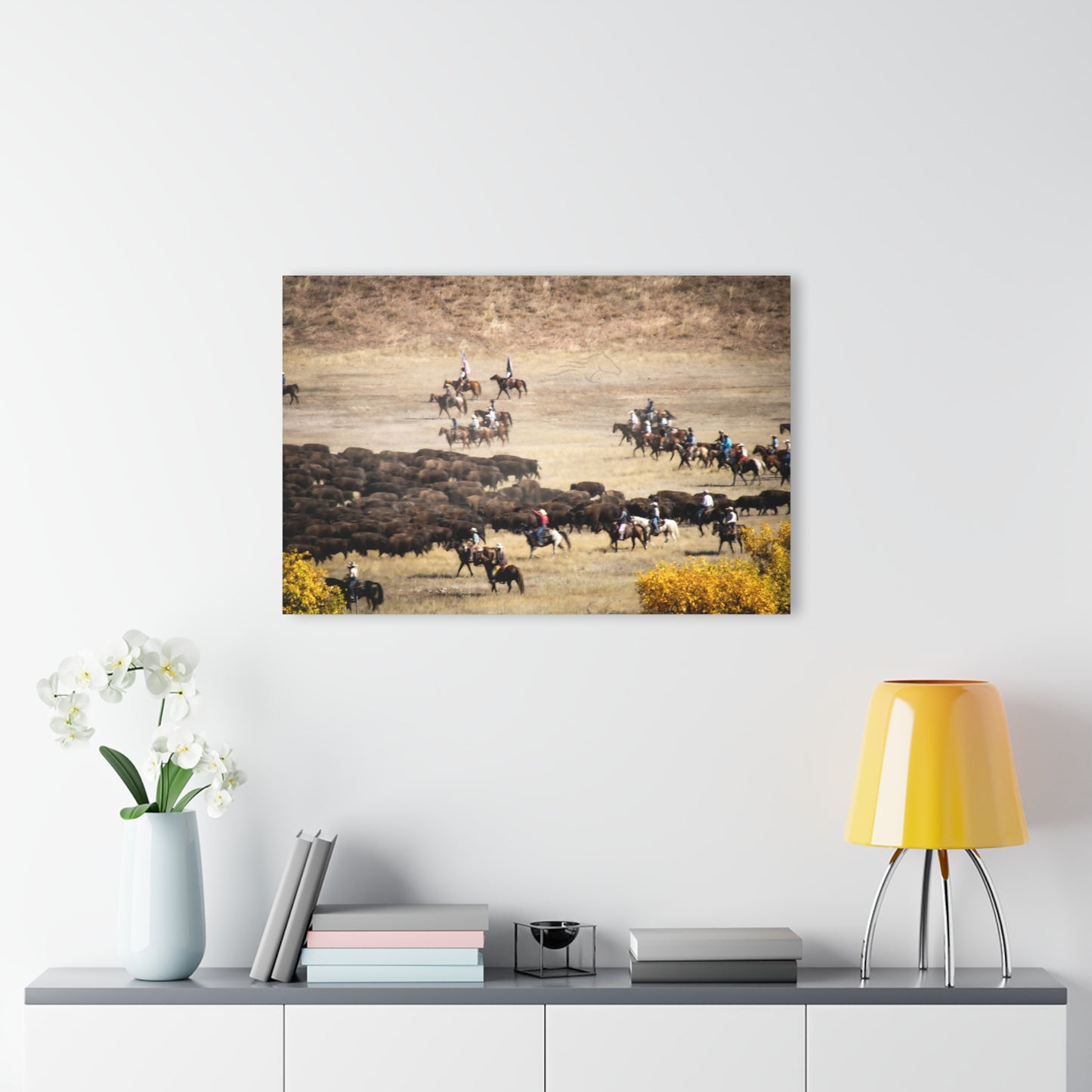 Cowboys and Buffalo Acrylic