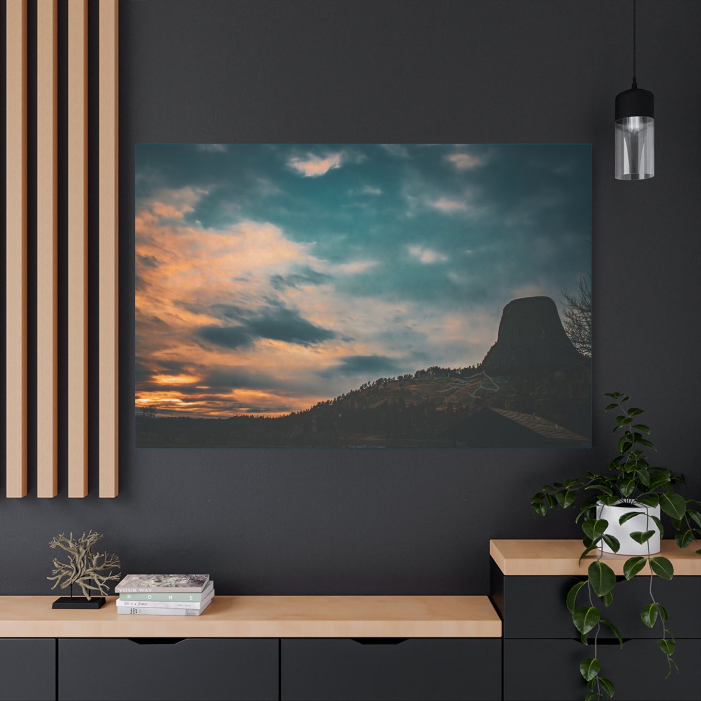 Scenic Landscape Devils Tower Canvas