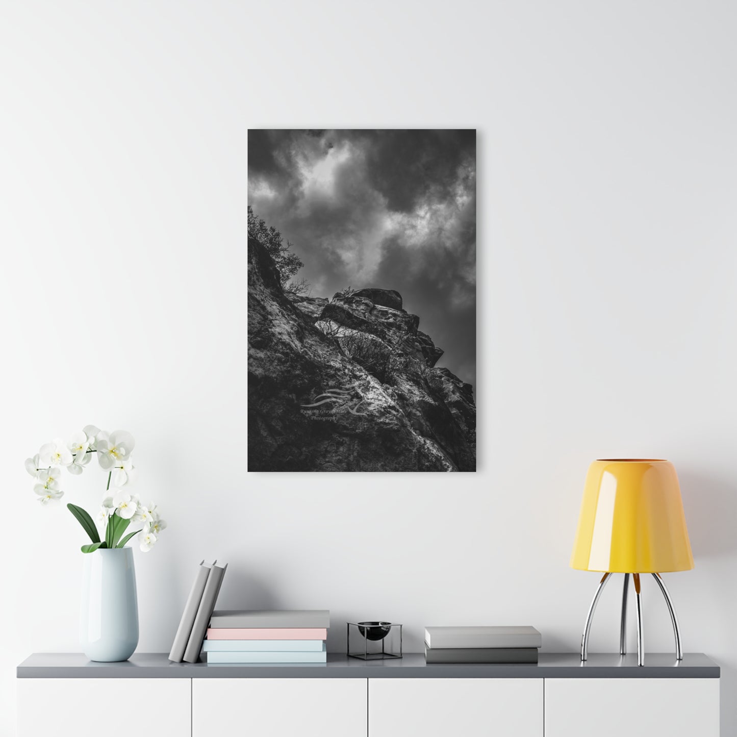 Black and White Sky View Ayres Natural Bridge Acrylic