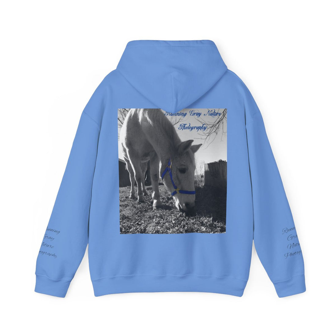 Running Gray Nature Photography Hoodies