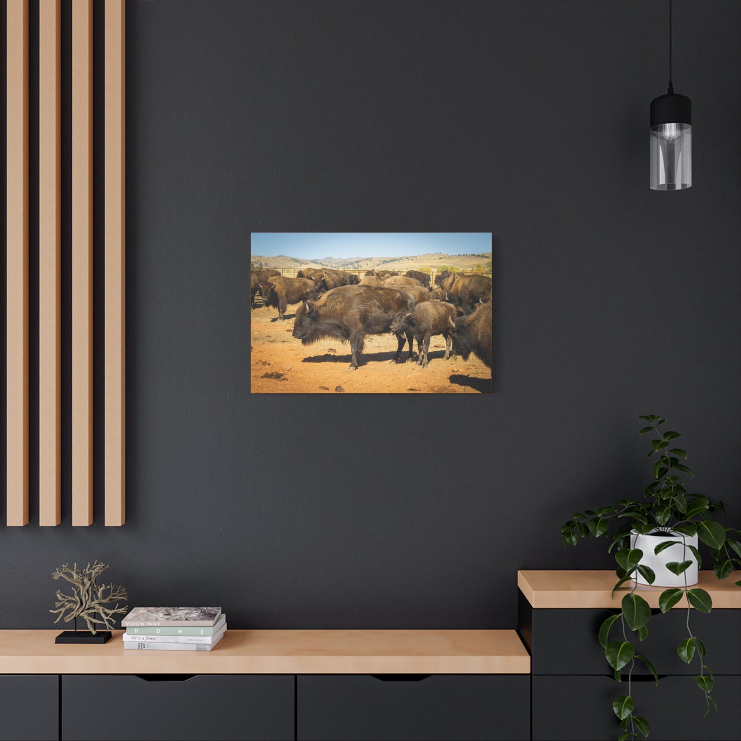Momma and Baby Buffalo Canvas