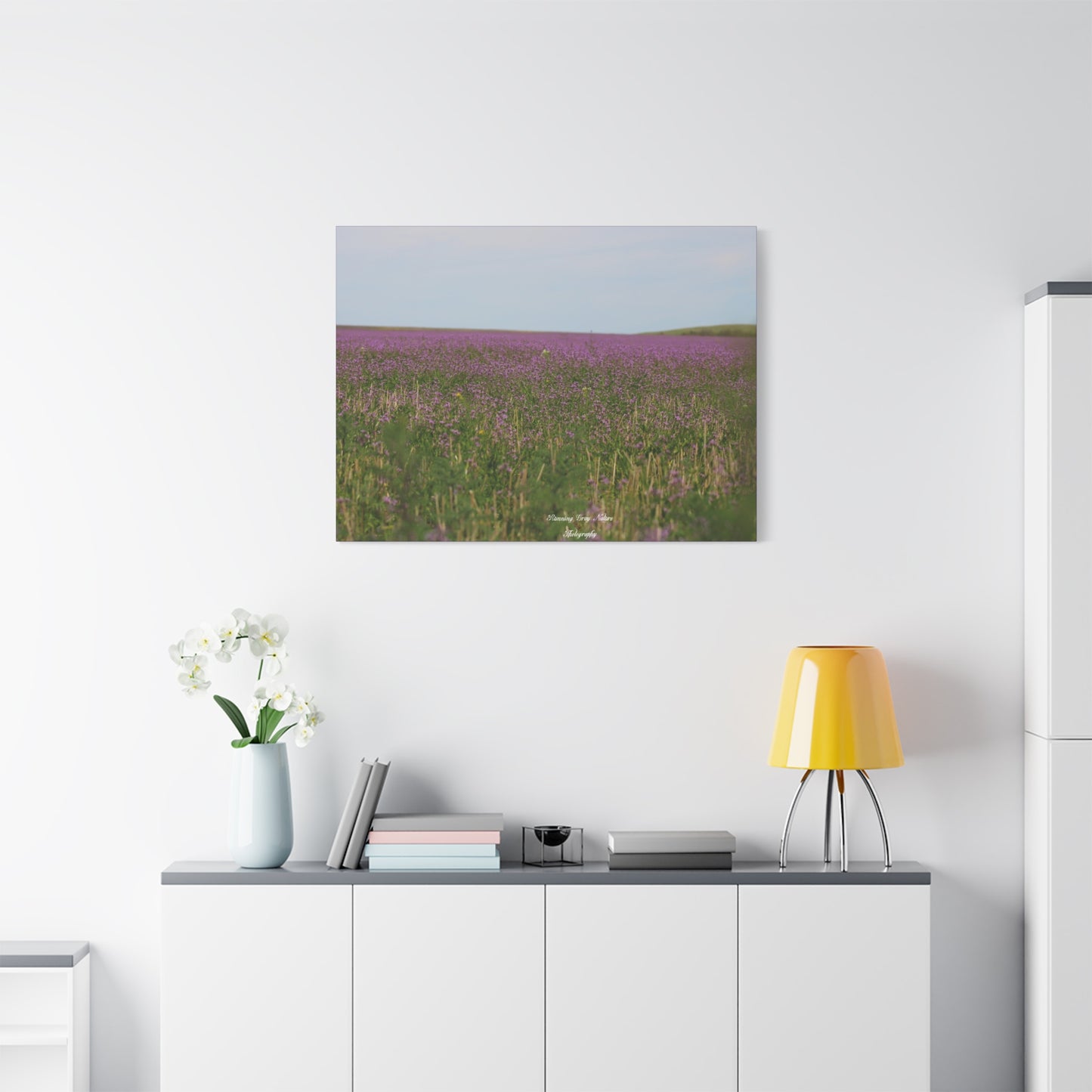 Purple Dead Nettle Field Matte Canvas, Stretched, 1.25"