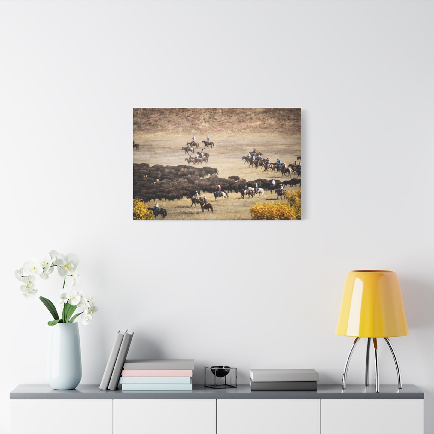 Cowboys and Buffalos Canvas