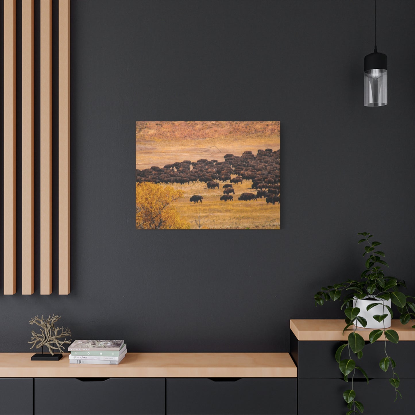 Buffalo all Gathered Canvas