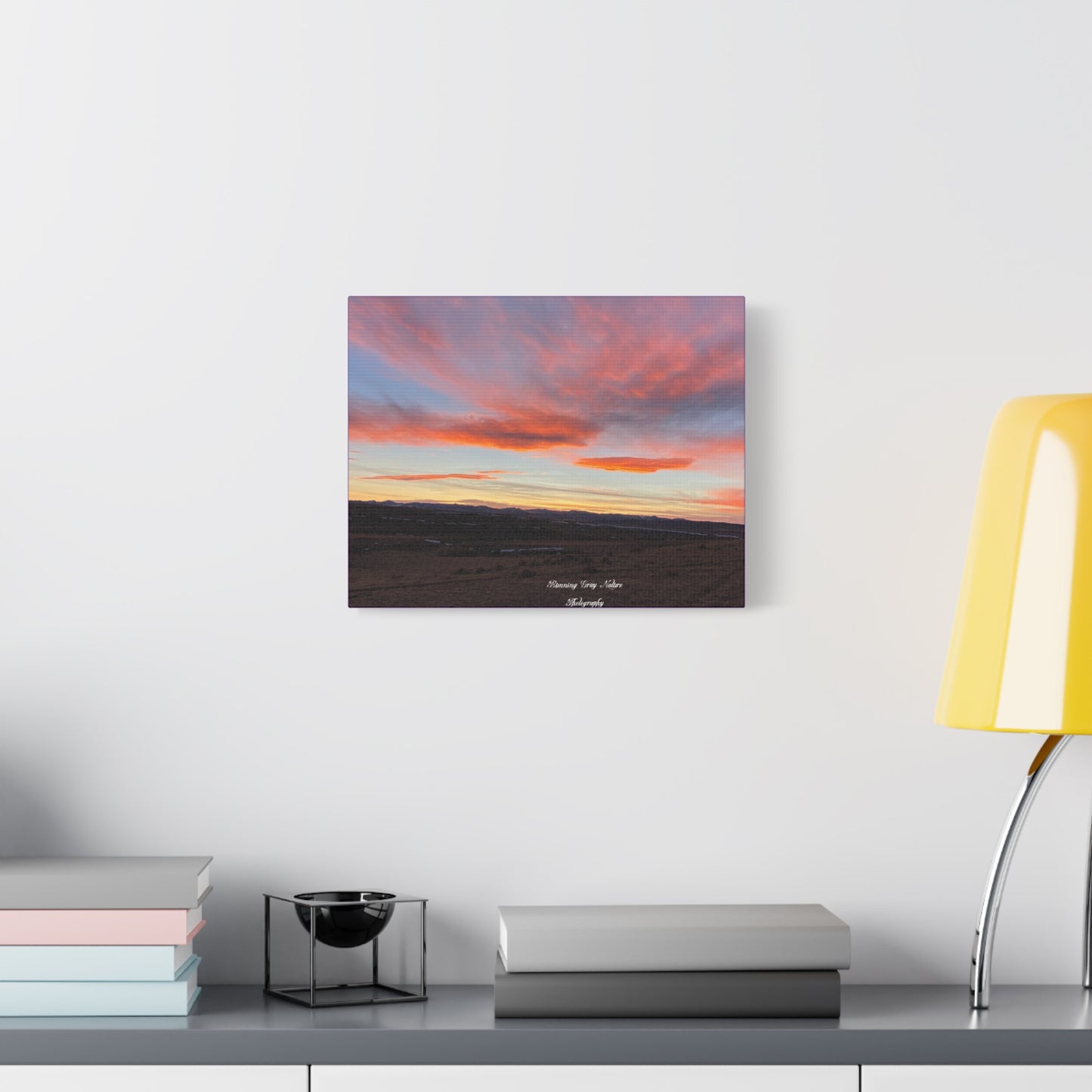 Wyoming Sunset Matte Canvas, Stretched, 1.25"