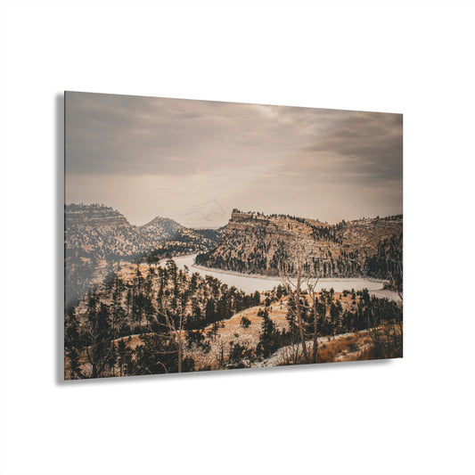 Rustic Mountain Landscape Acrylic