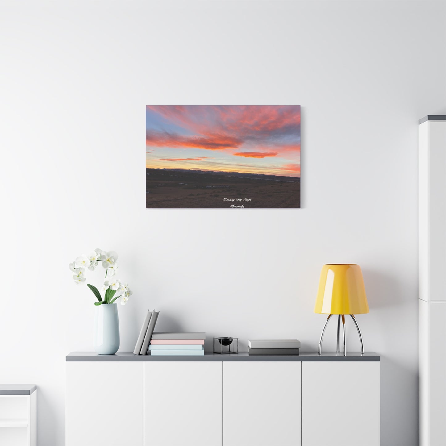 Wyoming Sunset Matte Canvas, Stretched, 1.25"