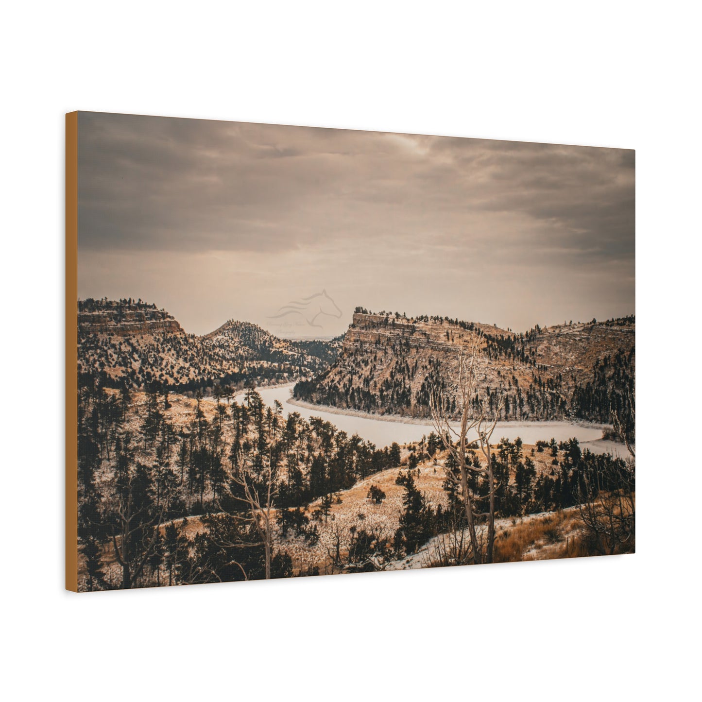 Rustic Mountain Landscape Canvas