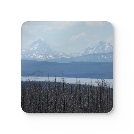 Grand Tetons Corkwood Coaster Set