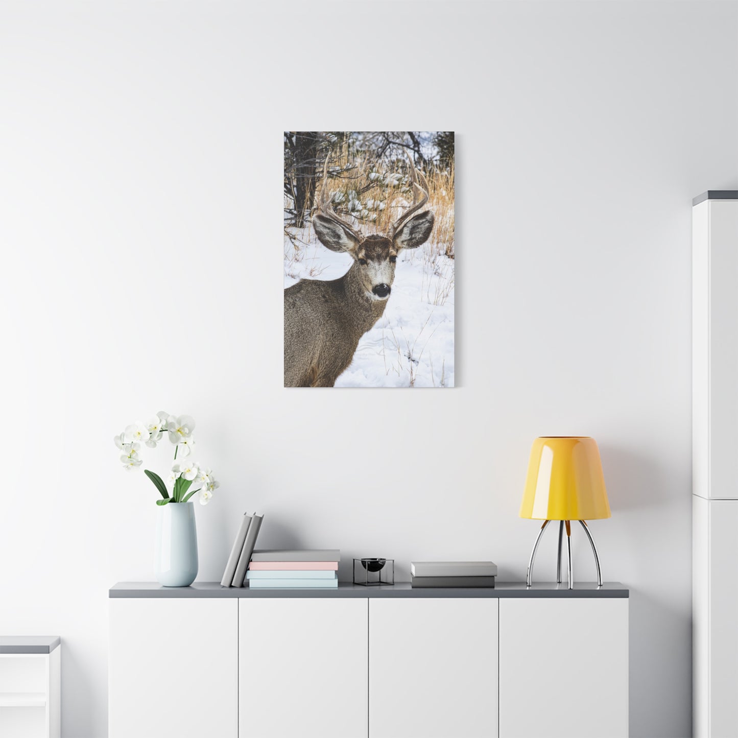Deer Antlers in February Canvas