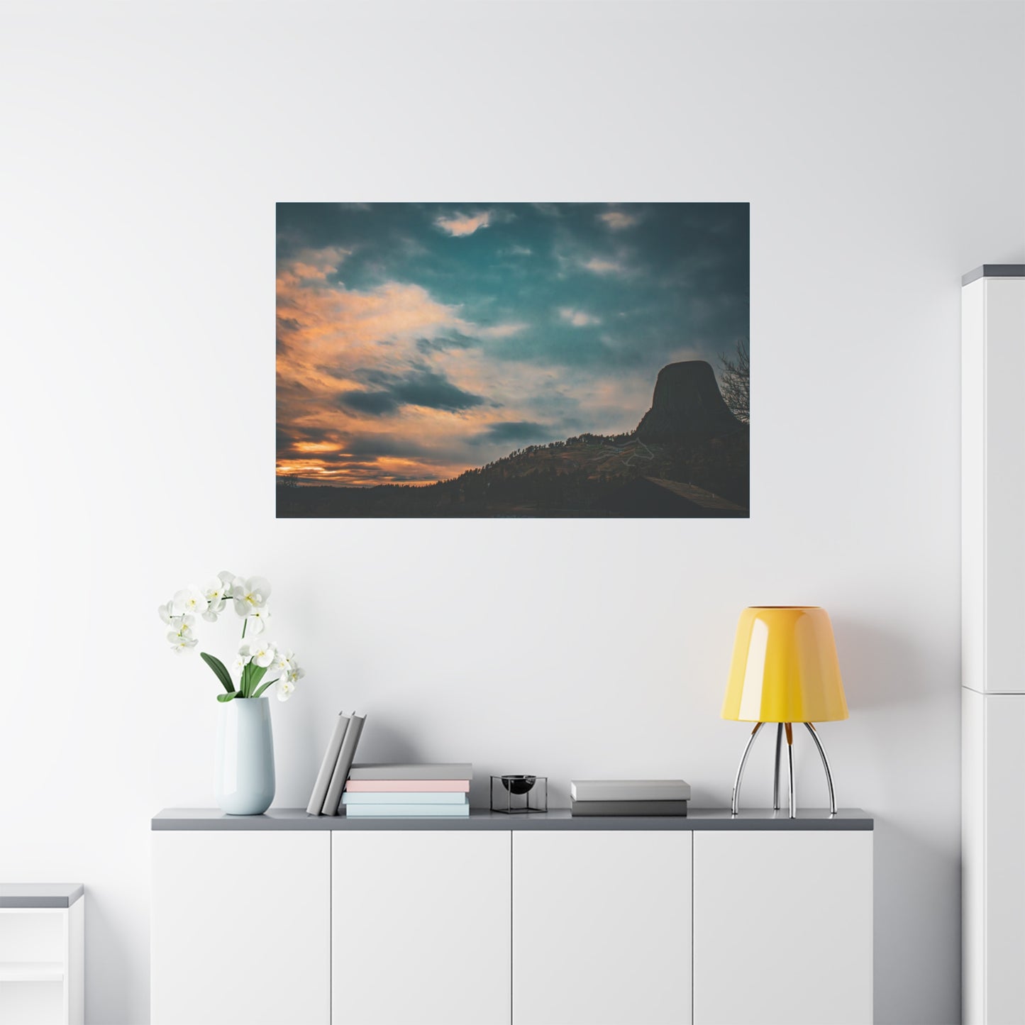 Scenic Landscape Devils Tower Canvas