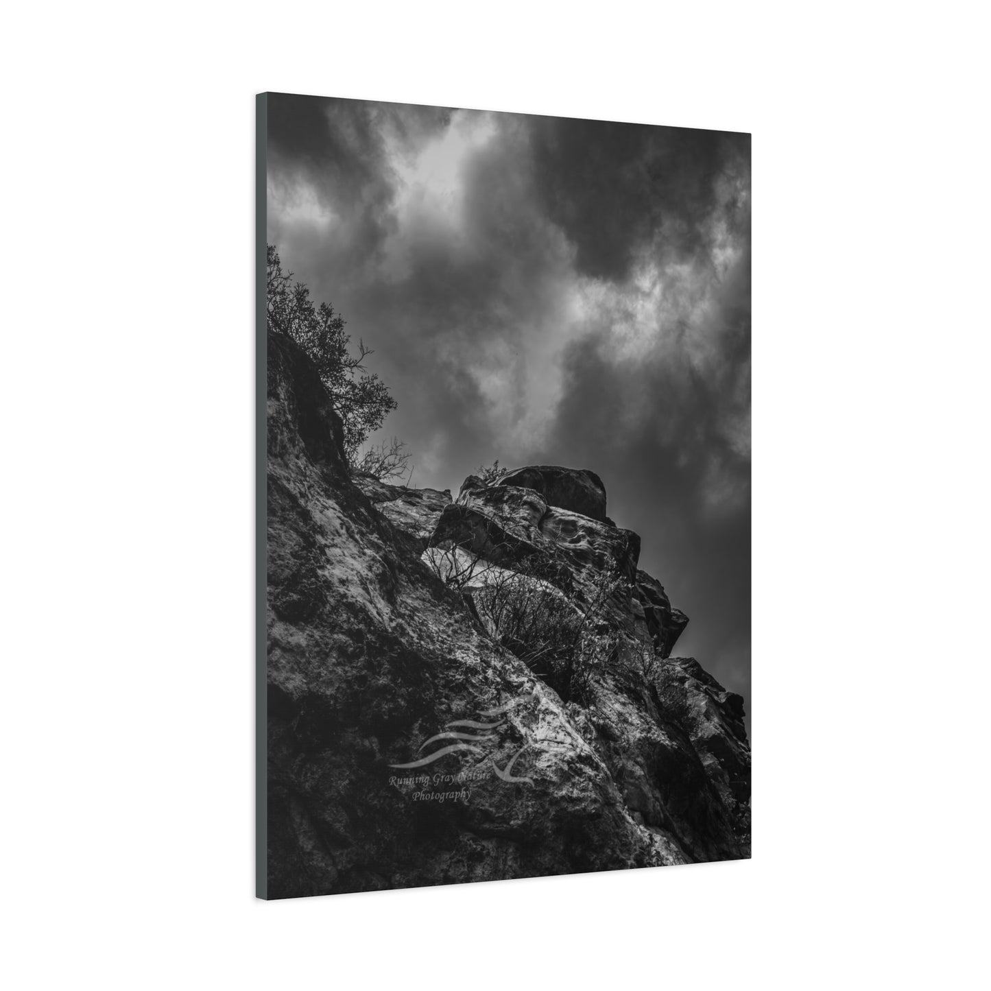 Black and White Sky View Ayres Natural Bridge Canvas
