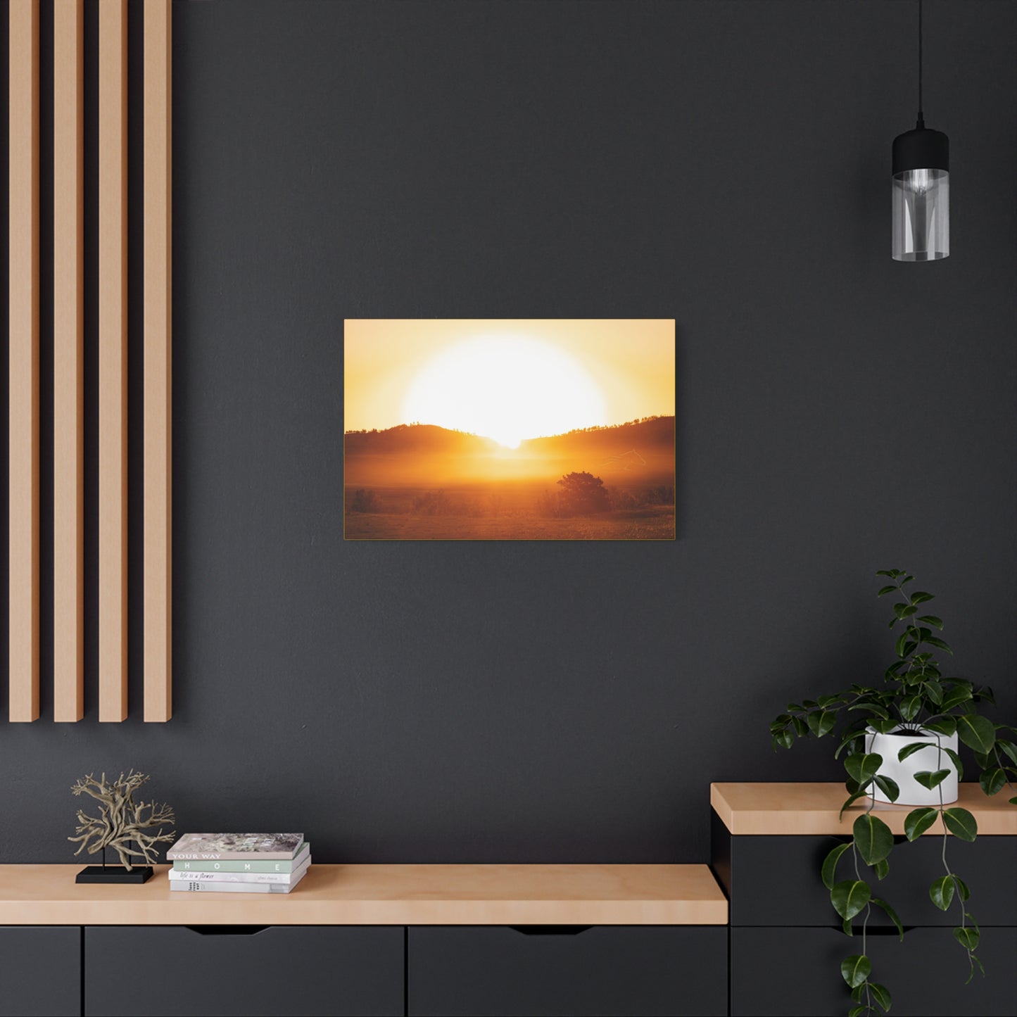 Buffalo Round Up Sunrise Canvas