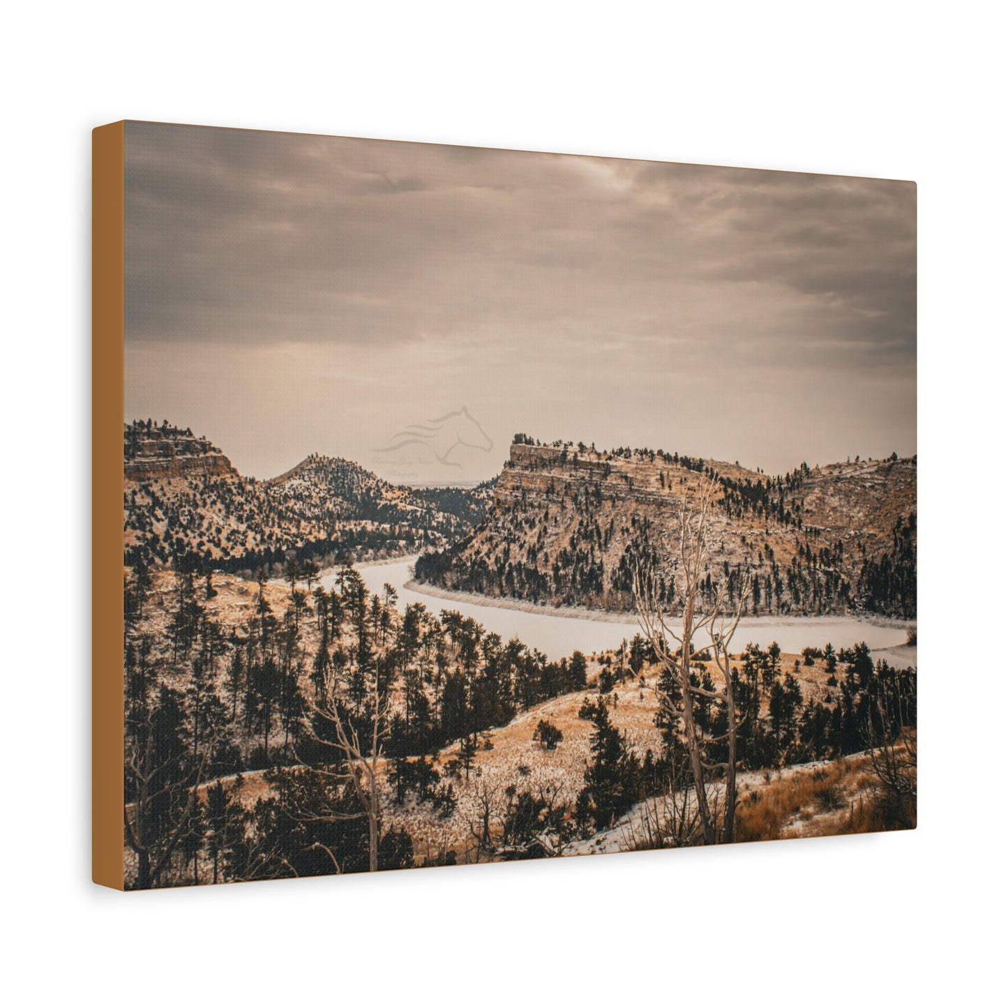 Rustic Mountain Landscape Canvas