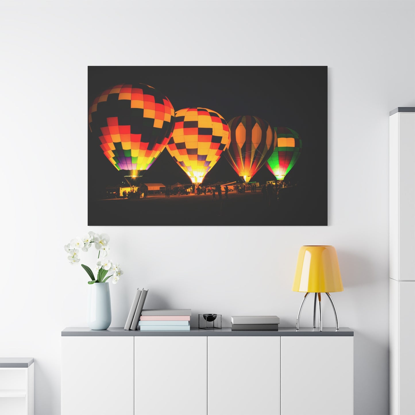 Four Colorful Hot Air Balloon Canvas