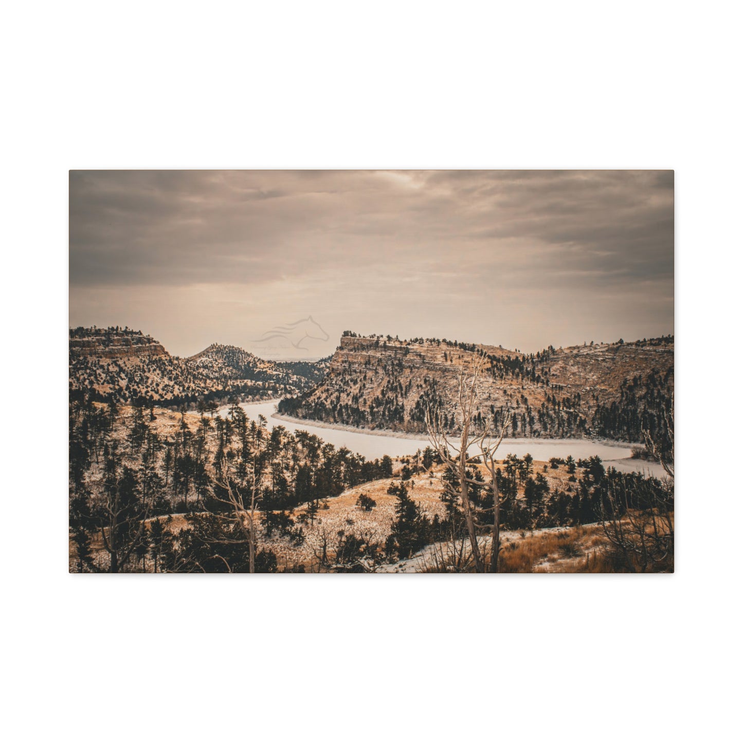 Rustic Mountain Landscape Canvas