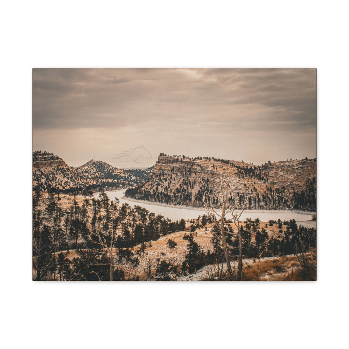 Rustic Mountain Landscape Canvas