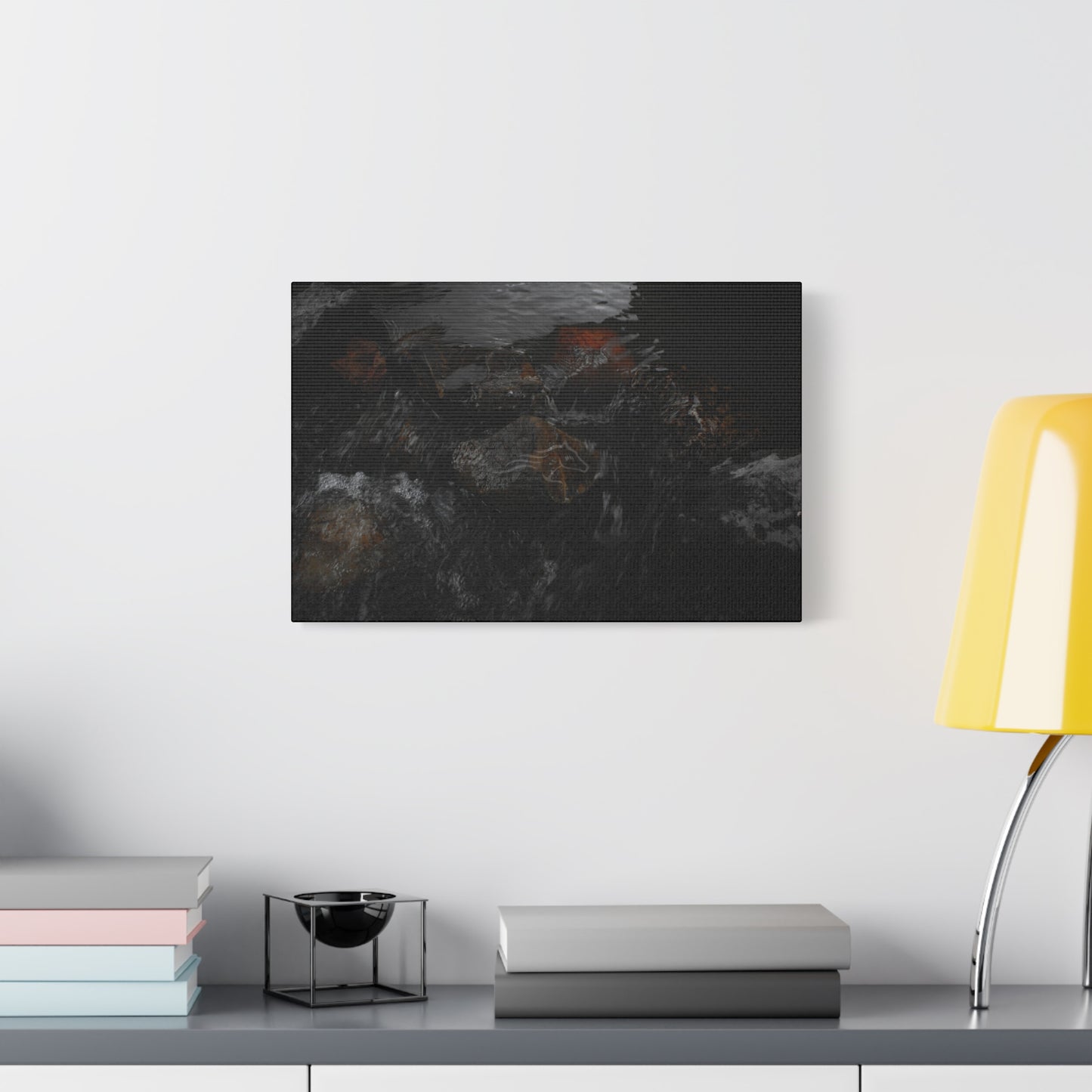 Dark Water Rocks Canvas