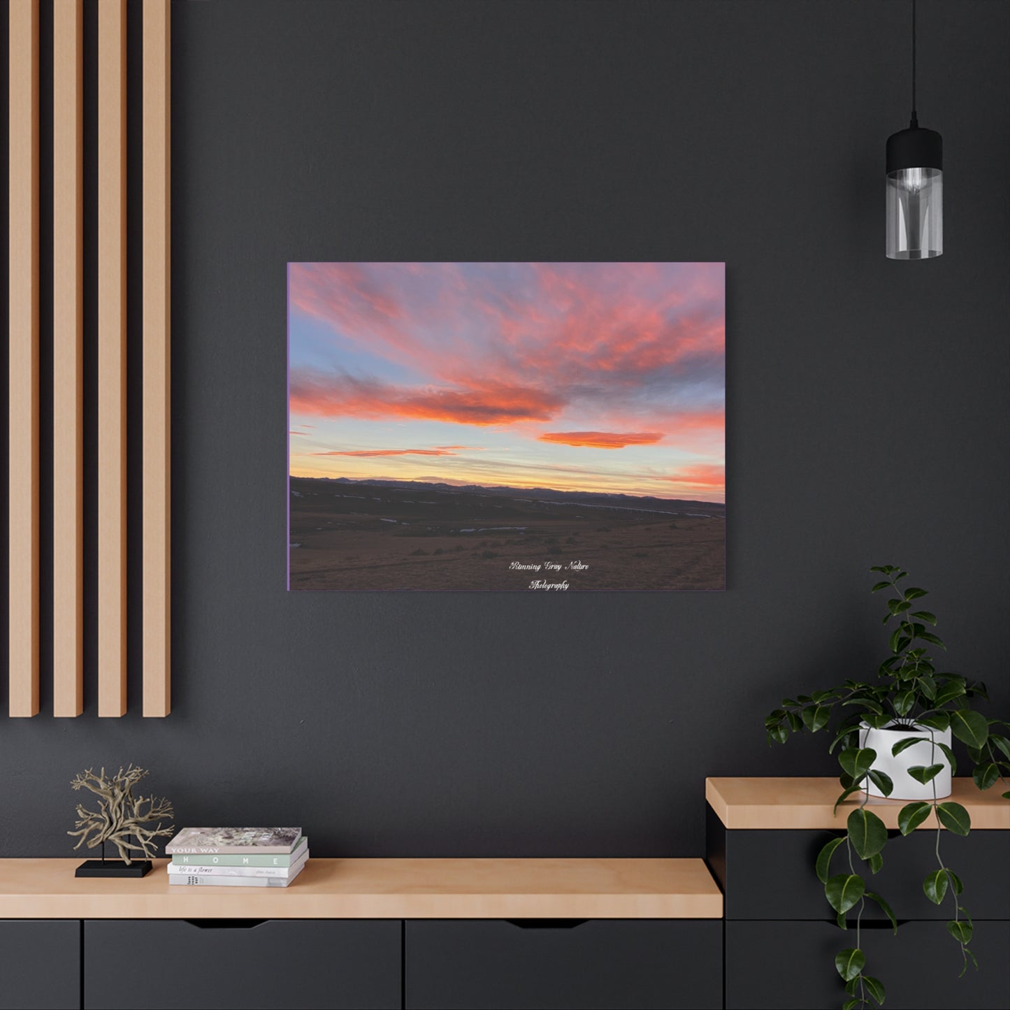 Wyoming Sunset Matte Canvas, Stretched, 1.25"