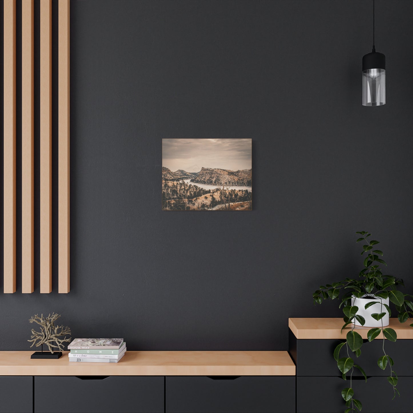 Rustic Mountain Landscape Canvas