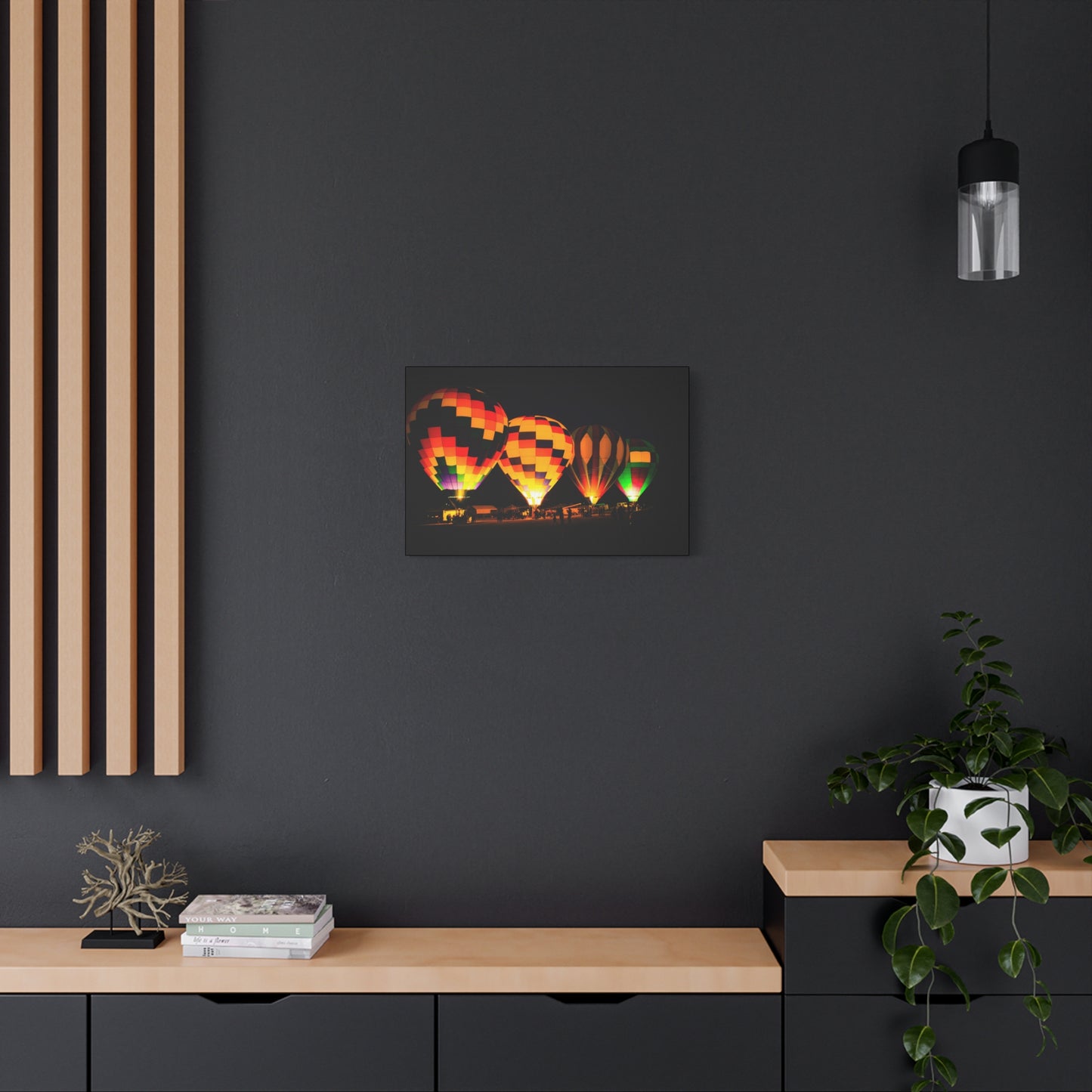 Four Colorful Hot Air Balloon Canvas