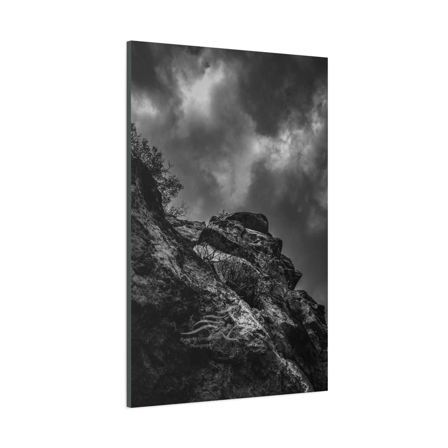 Black and White Sky View Ayres Natural Bridge Canvas