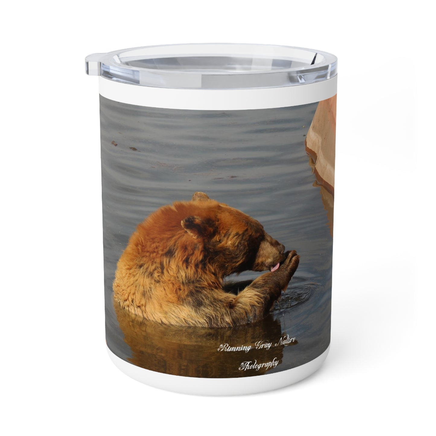 Bear in the Water Insulated Coffee Mug, 10oz