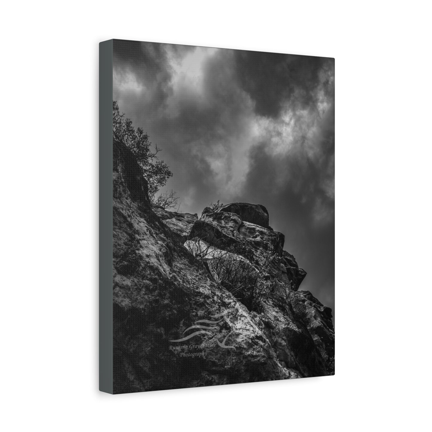 Black and White Sky View Ayres Natural Bridge Canvas