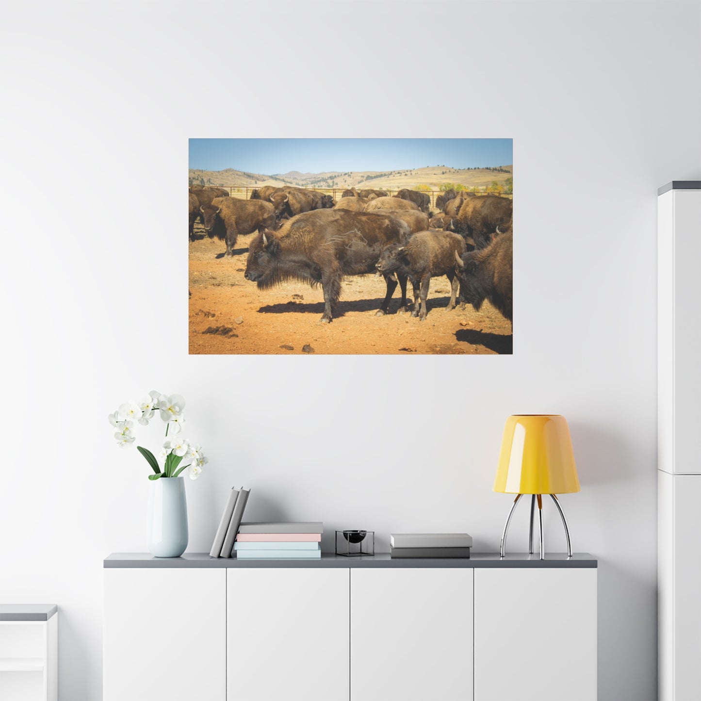 Momma and Baby Buffalo Canvas