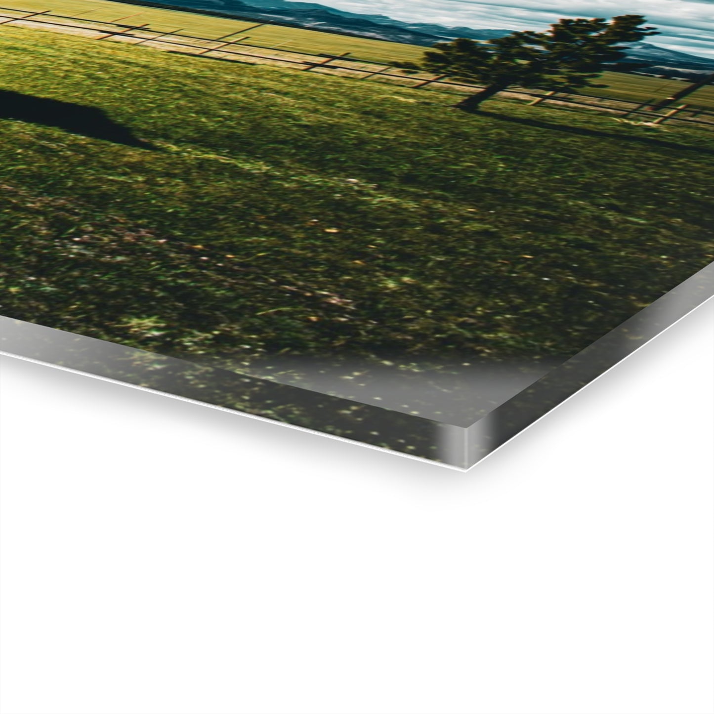 Rustic Mountain View Church Acrylic