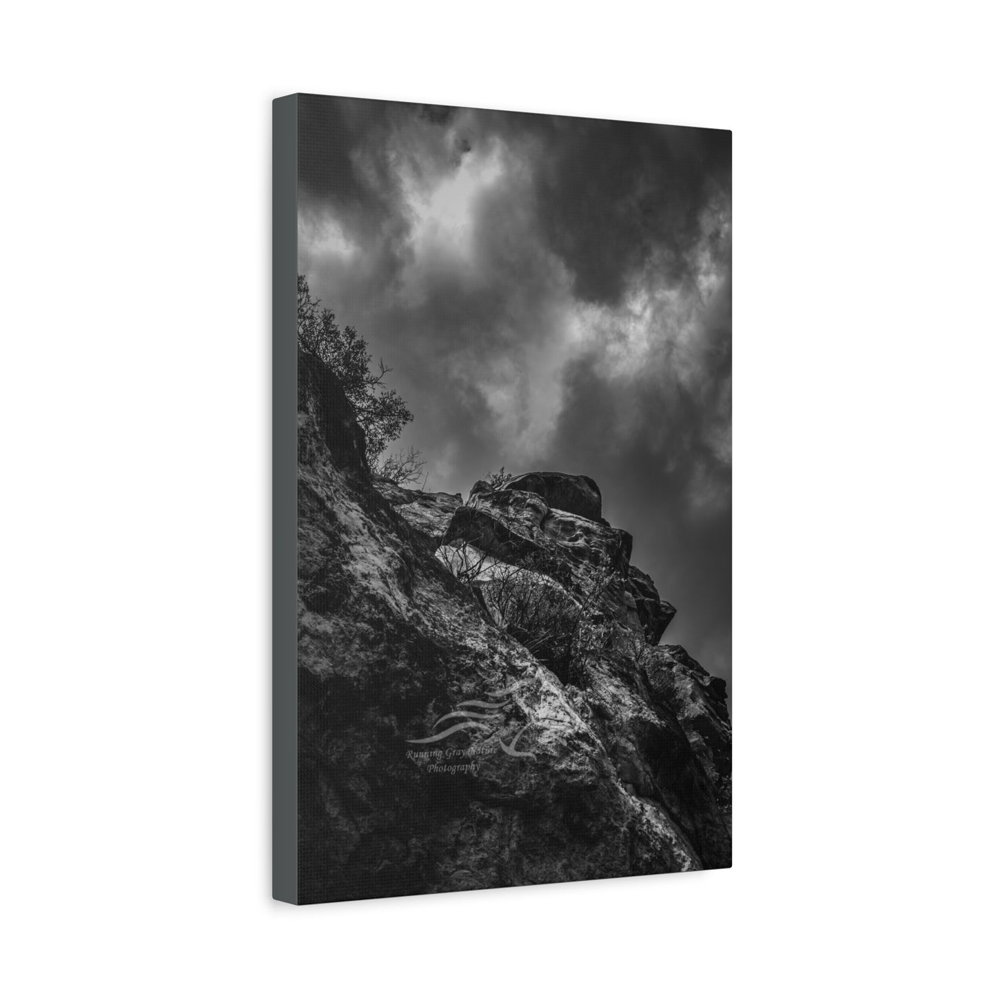 Black and White Sky View Ayres Natural Bridge Canvas