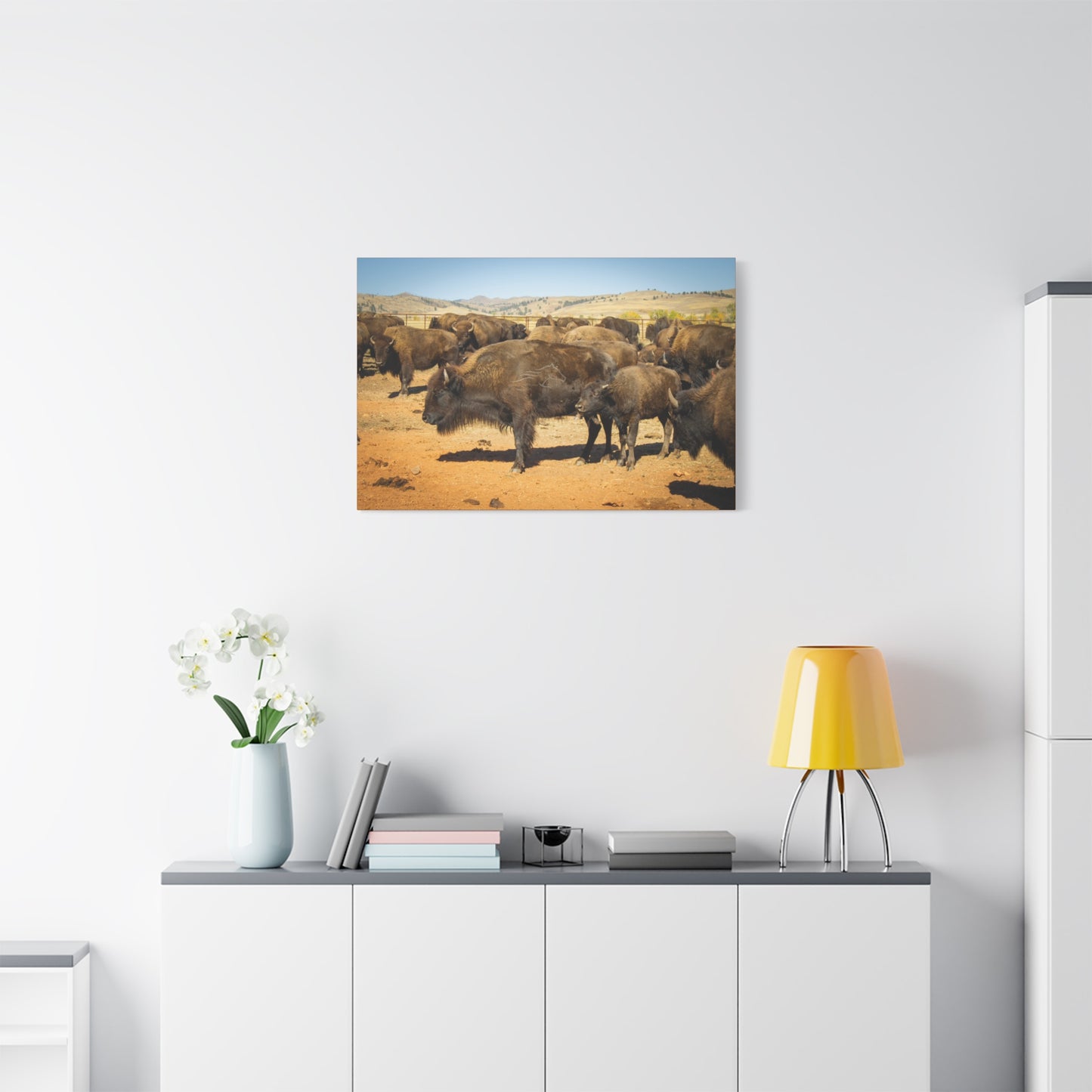 Momma and Baby Buffalo Canvas