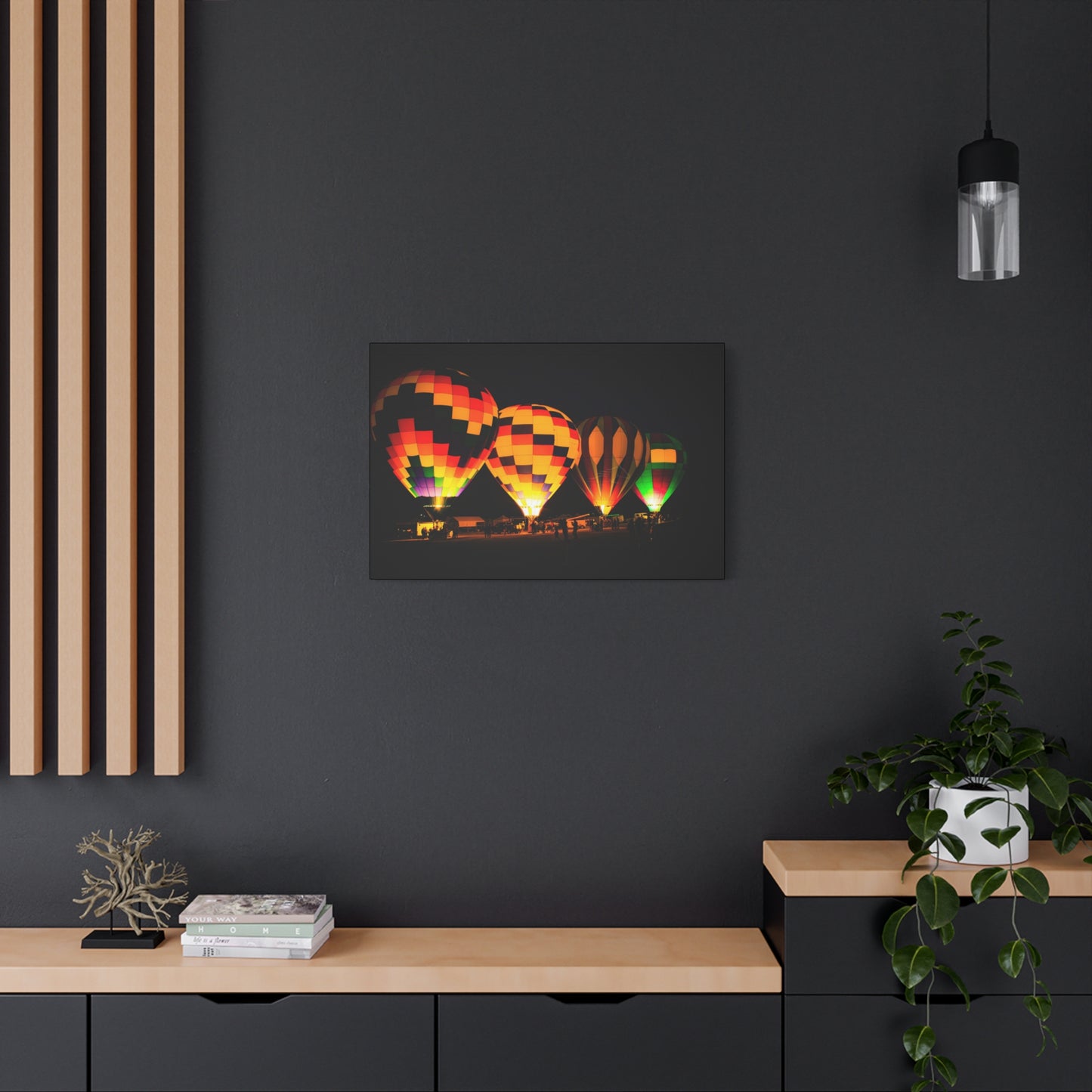 Four Colorful Hot Air Balloon Canvas