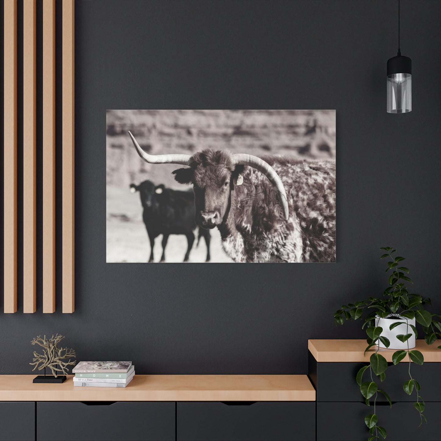 Rustic Longhorn Canvas