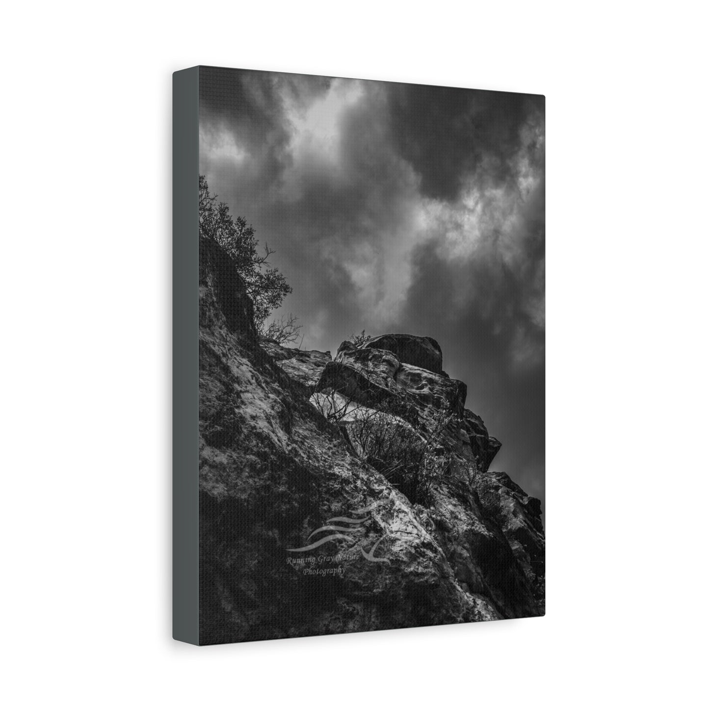Black and White Sky View Ayres Natural Bridge Canvas