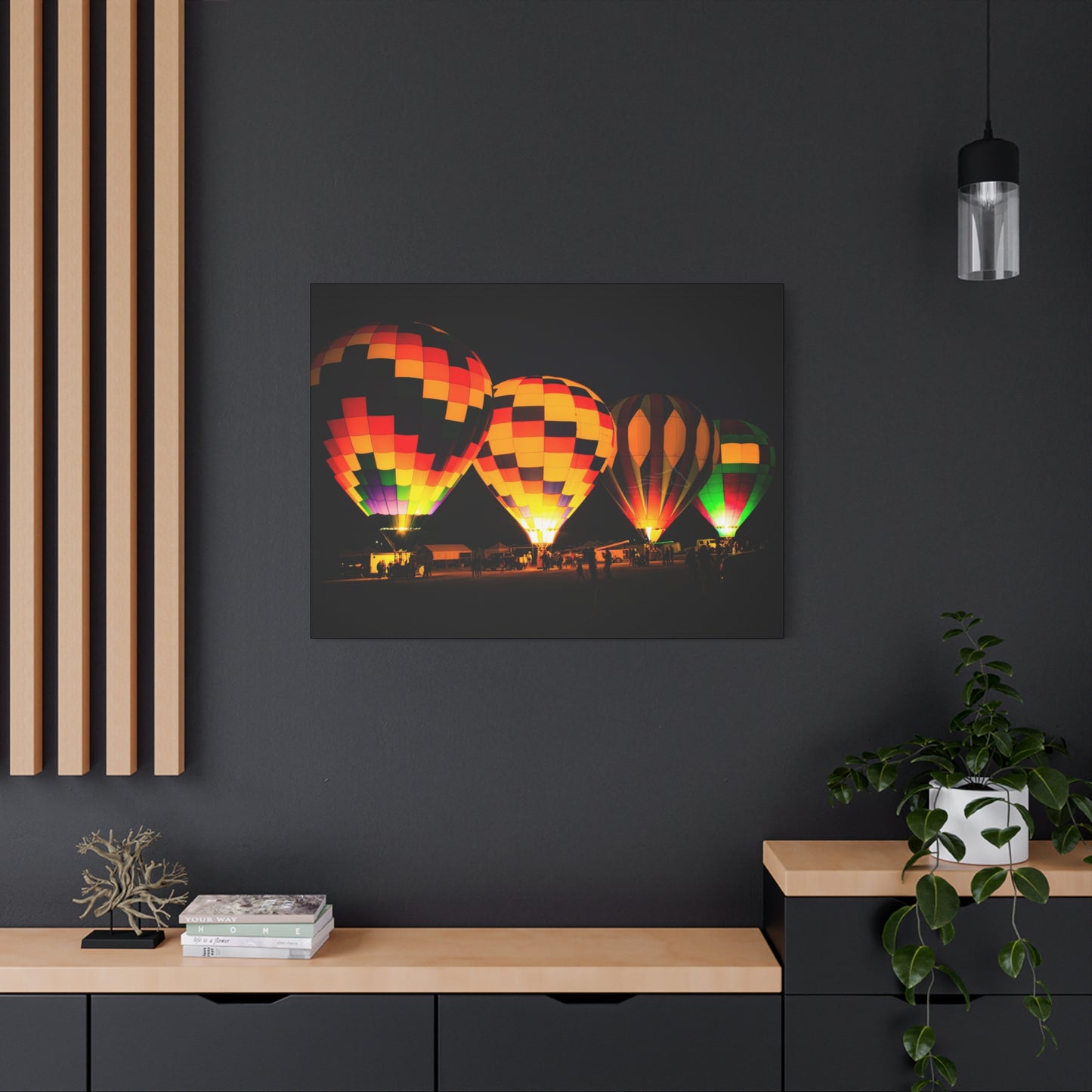 Four Colorful Hot Air Balloon Canvas