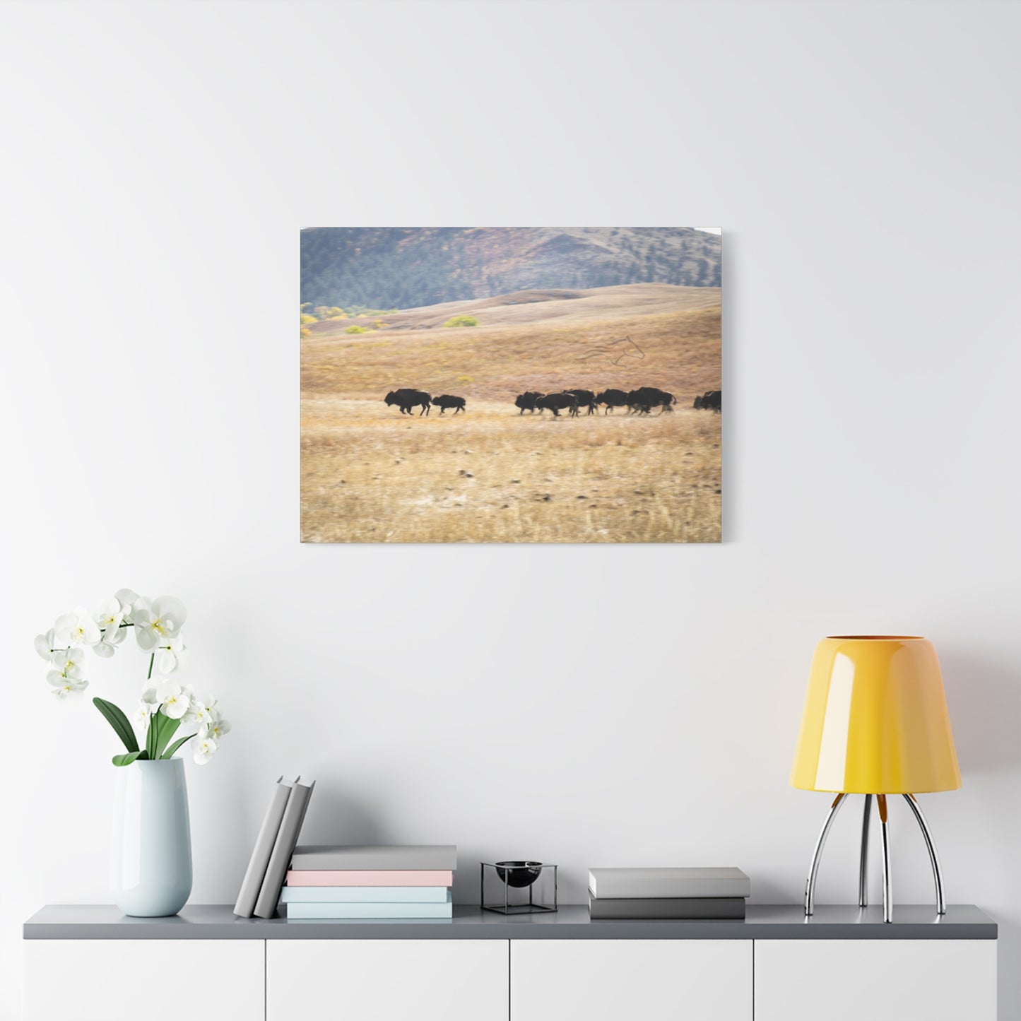Beginning Buffalo Herd Canvas