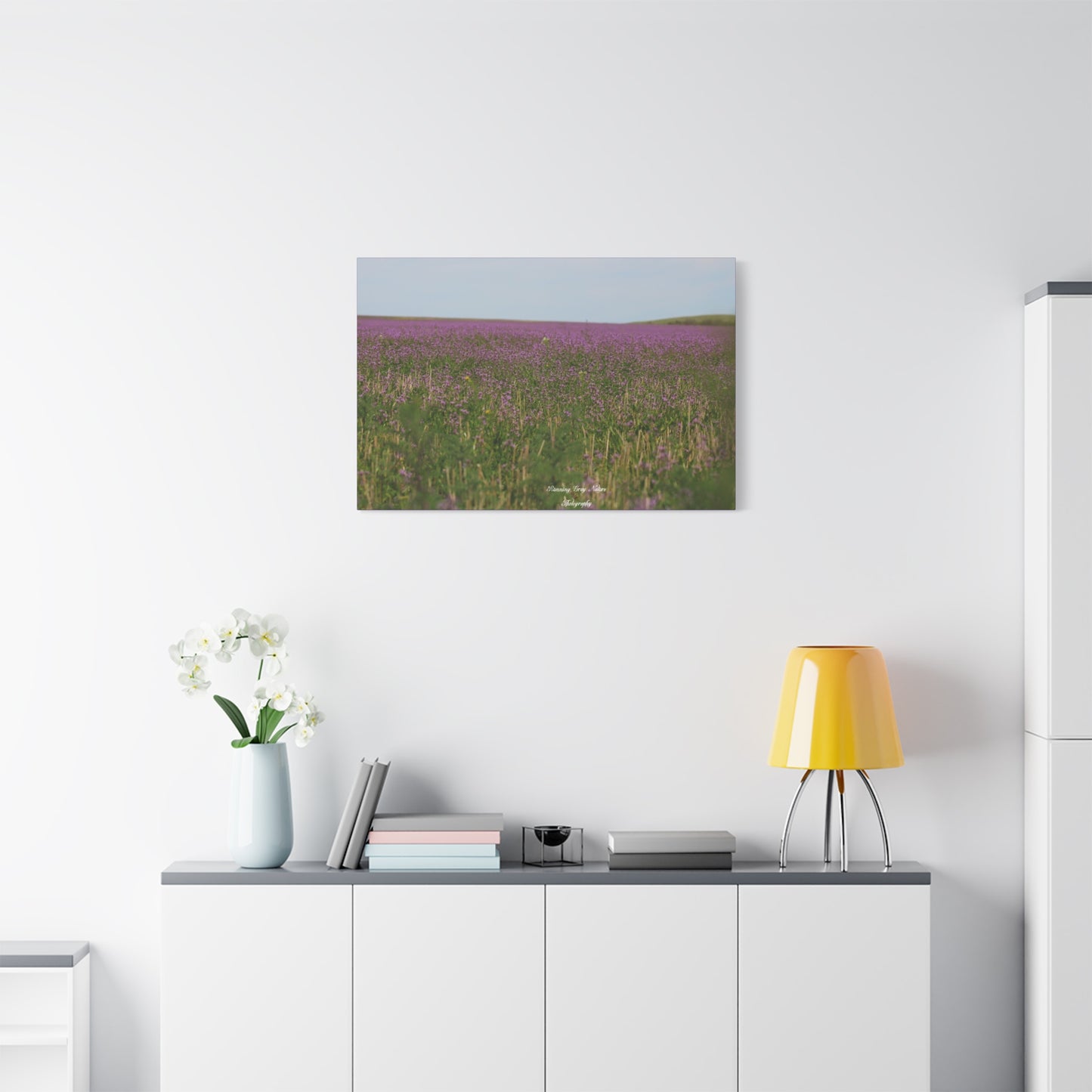 Purple Dead Nettle Field Matte Canvas, Stretched, 1.25"