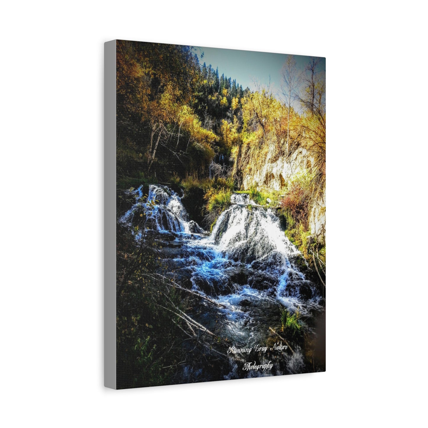 Spearfish, SD Roughlock Falls Matte Canvas, Stretched, 1.25"