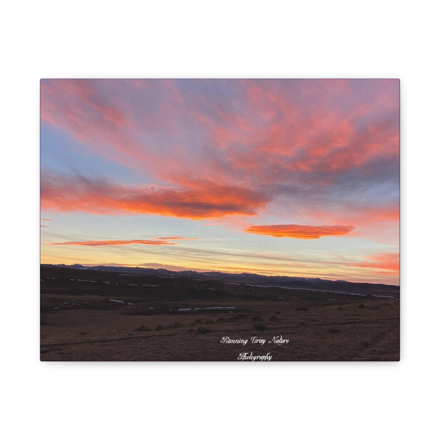 Wyoming Sunset Matte Canvas, Stretched, 1.25"