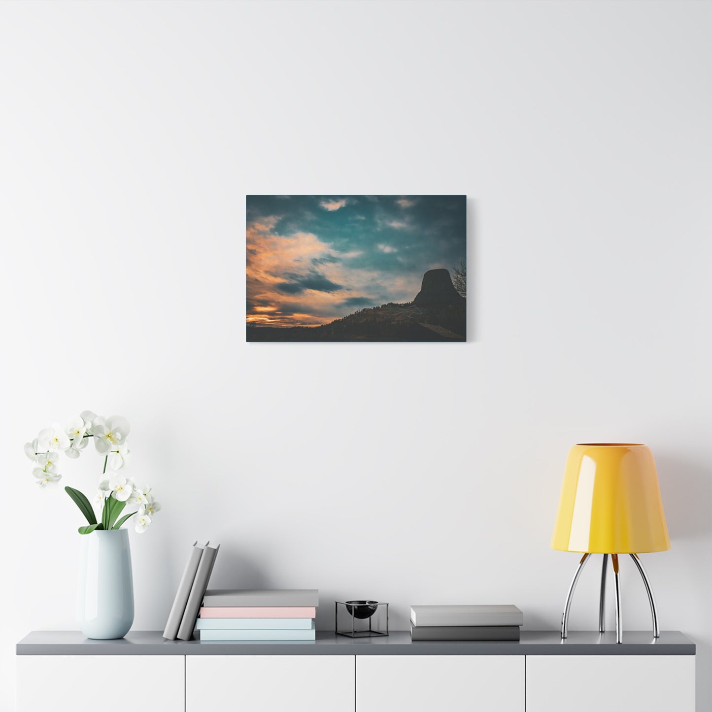 Scenic Landscape Devils Tower Canvas