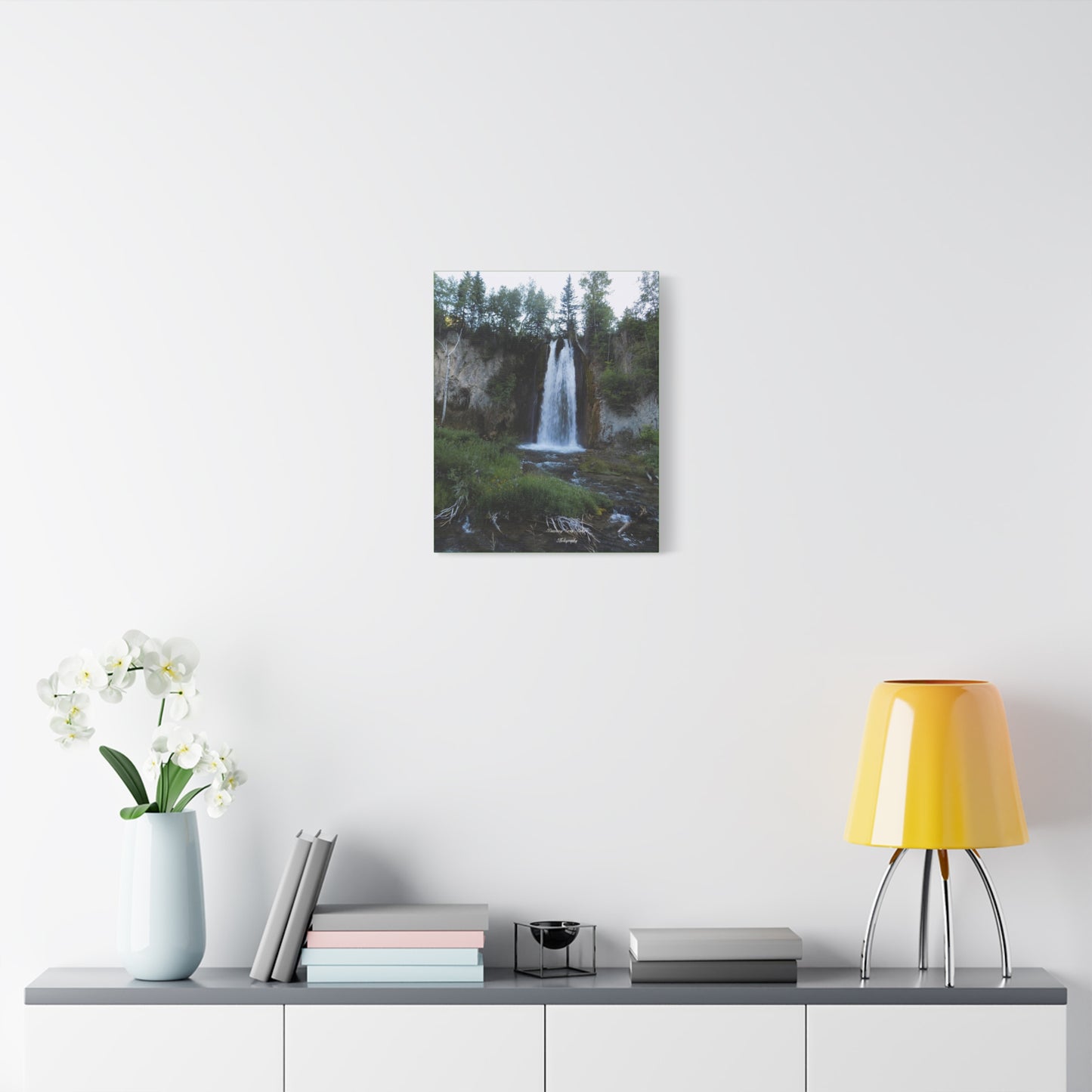 Spearfish Canyon Waterfall Matte Canvas, Stretched, 1.25"