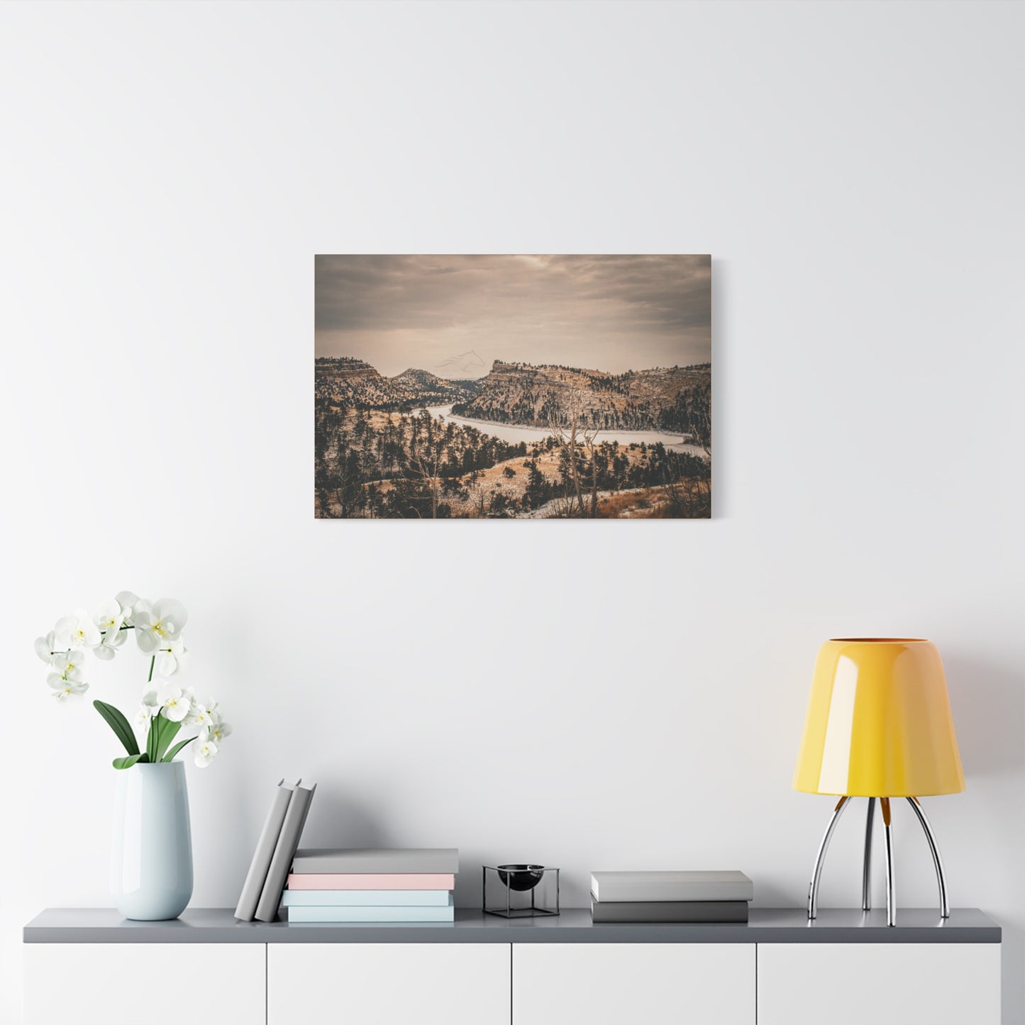 Rustic Mountain Landscape Canvas