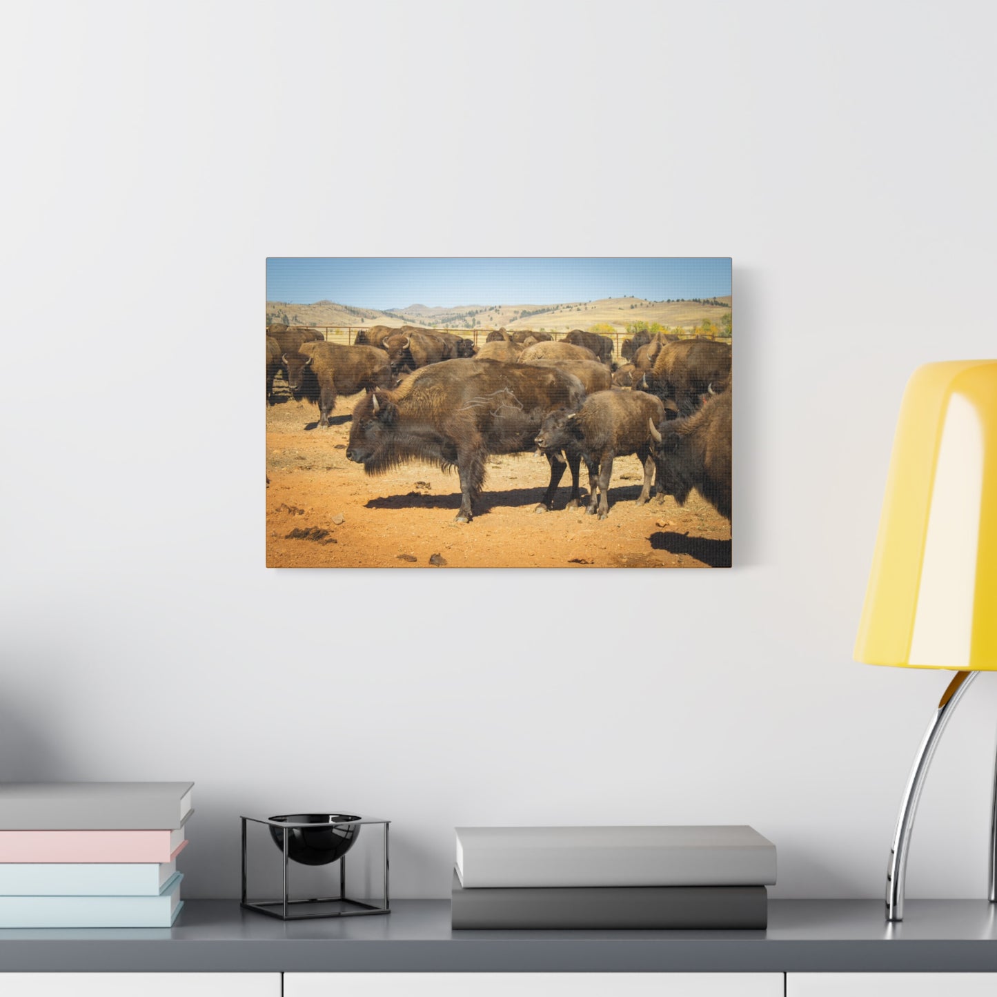 Momma and Baby Buffalo Canvas