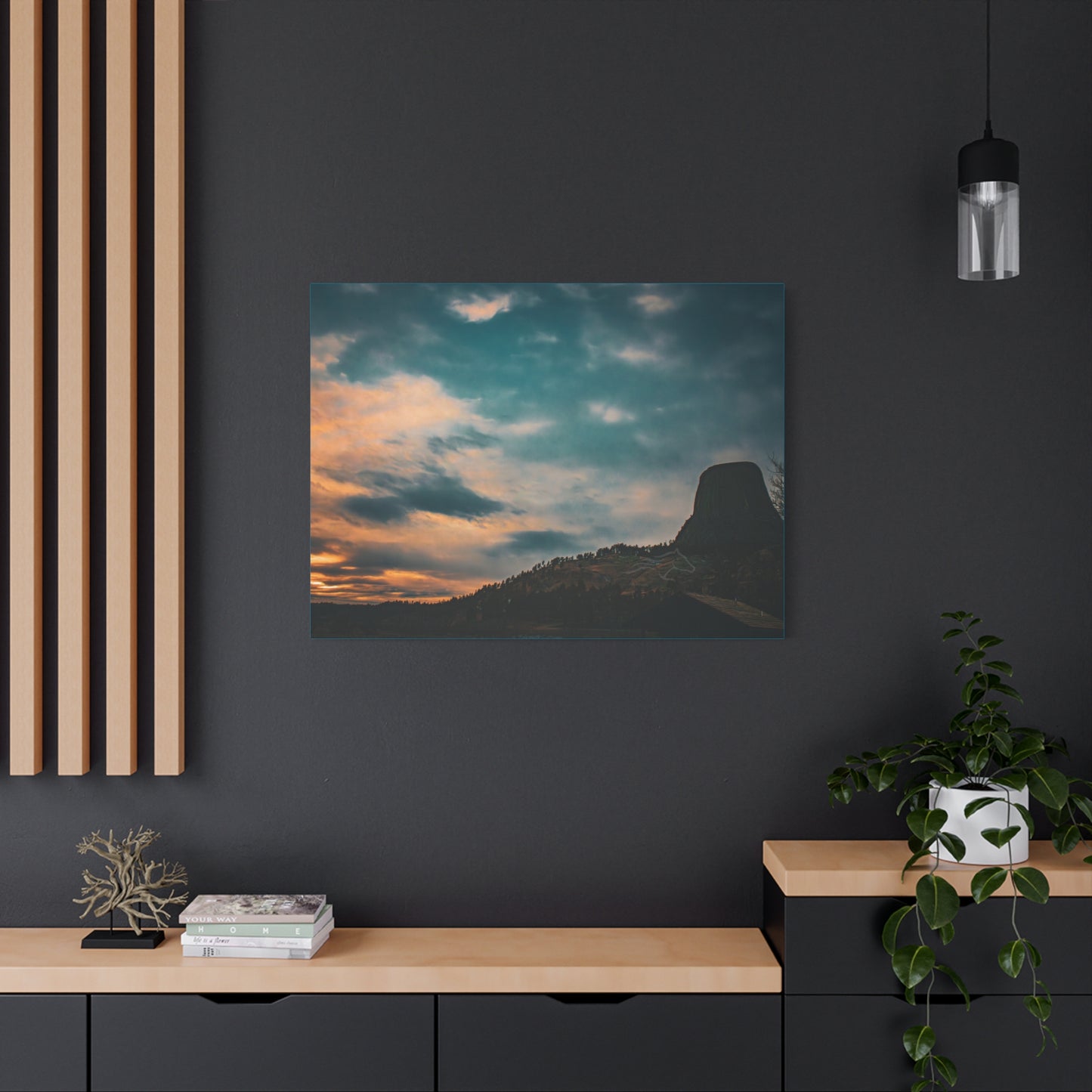 Scenic Landscape Devils Tower Canvas