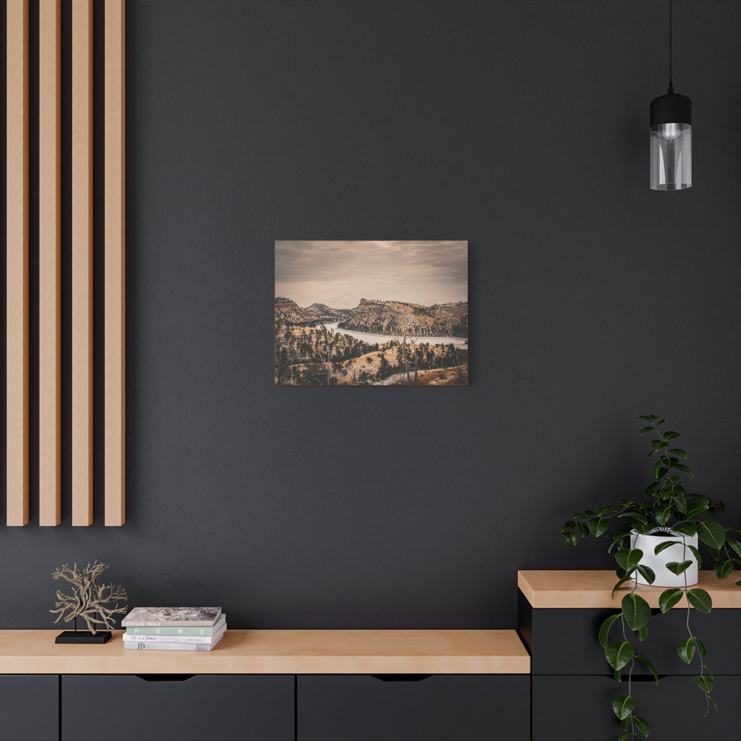 Rustic Mountain Landscape Canvas