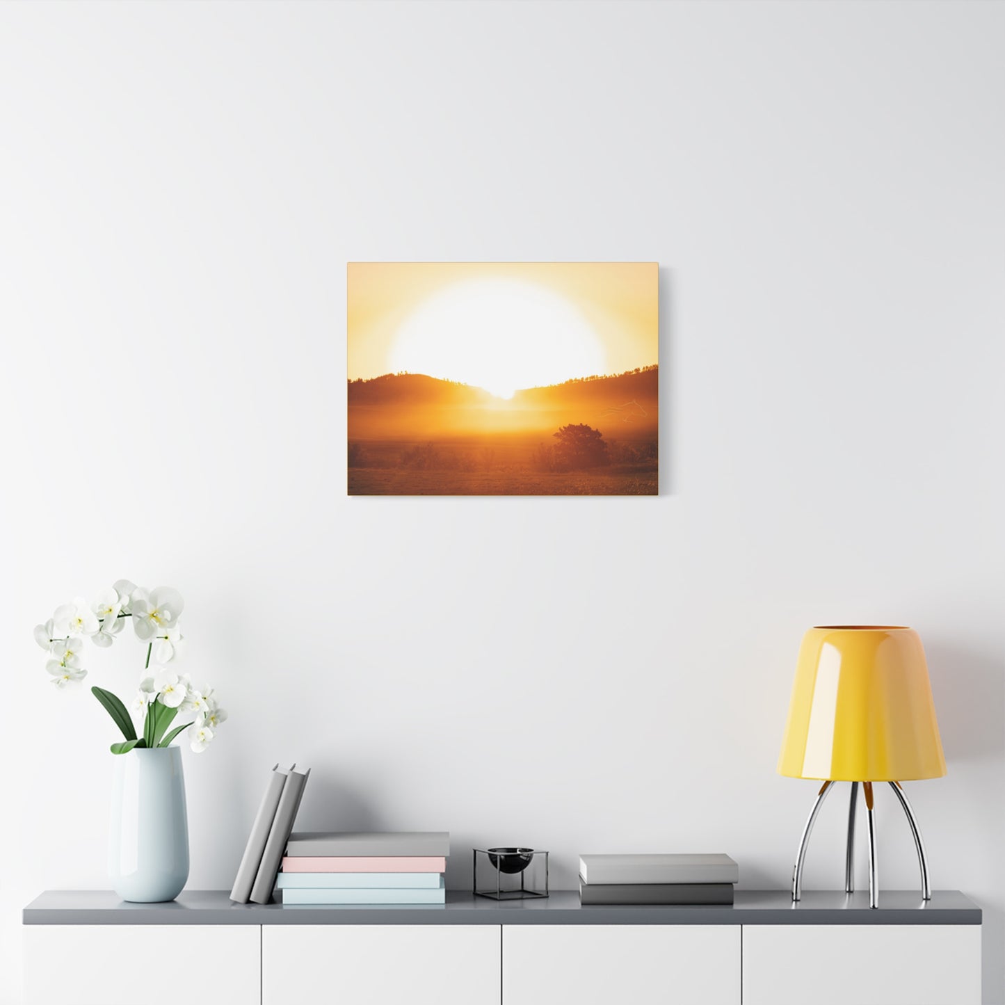 Buffalo Round Up Sunrise Canvas