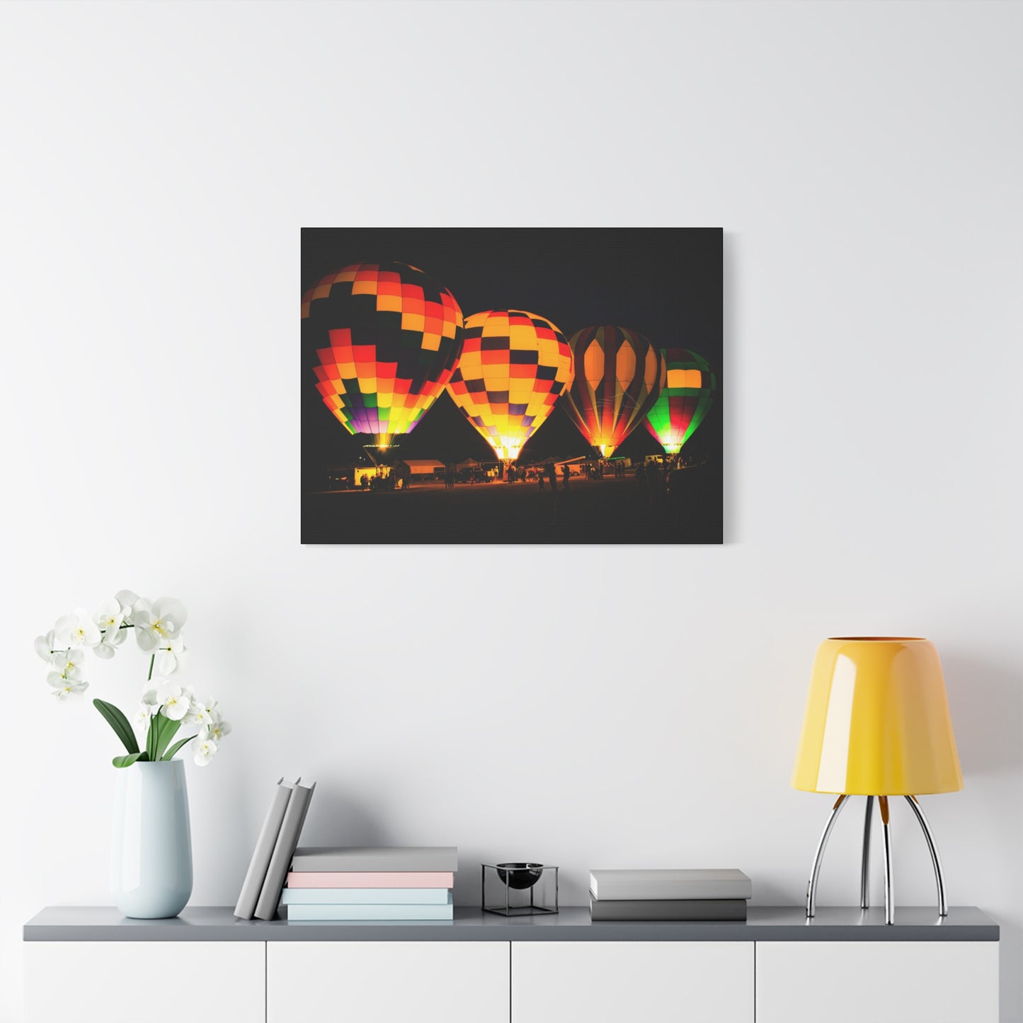 Four Colorful Hot Air Balloon Canvas